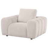 Burnett Ivory Chenille Upholstered Accent Chair by Coaster at Eve Furniture