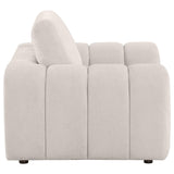 Burnett Ivory Chenille Upholstered Accent Chair by Coaster at Eve Furniture