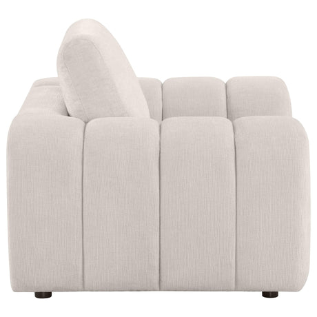 Burnett Ivory Chenille Upholstered Accent Chair by Coaster at Eve Furniture