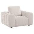 Burnett Ivory Chenille Upholstered Accent Chair by Coaster at Eve Furniture