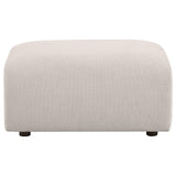 Burnett Ivory Chenille Upholstered Ottoman by Coaster at Eve Furniture