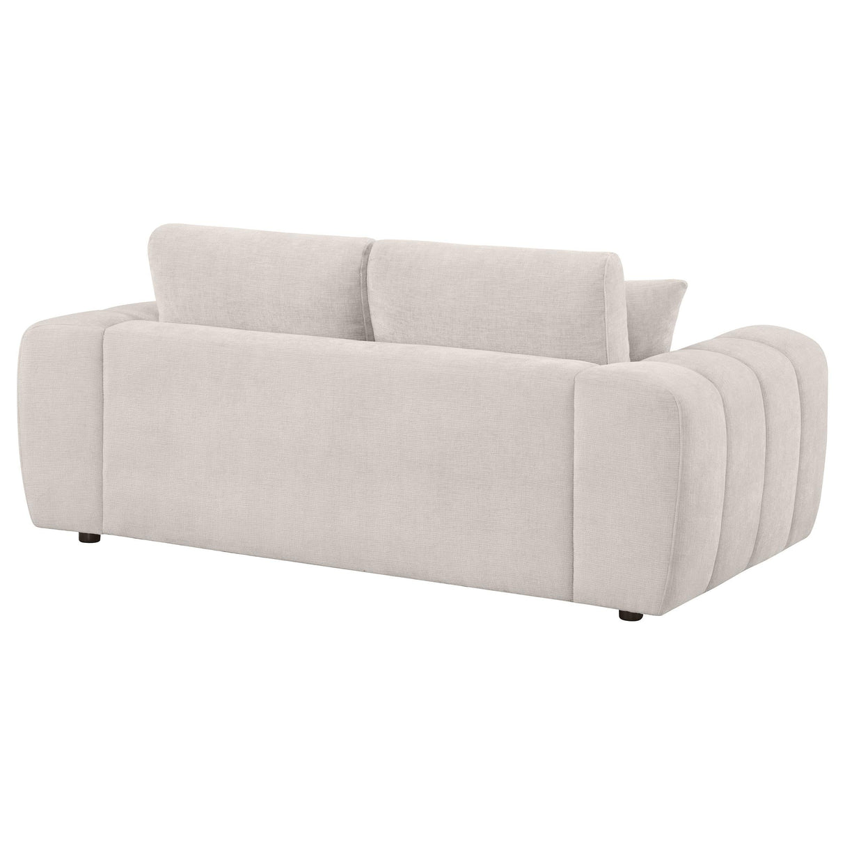 Burnett Ivory Chenille Upholstered Wide Arm Loveseat by Coaster at Eve Furniture