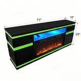 Burning Oak Black Fire Place by New Era Innovations at Eve Furniture