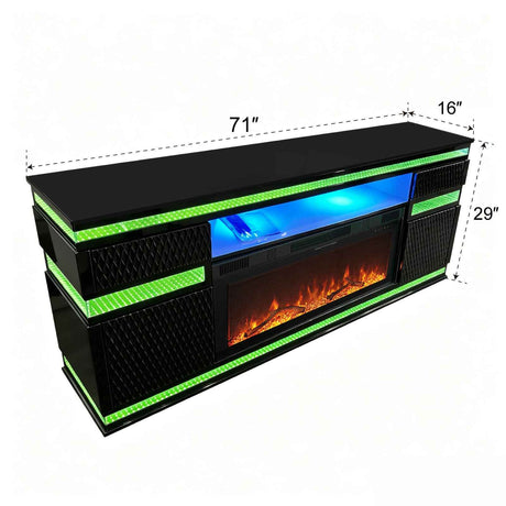 Burning Oak Black Fire Place by New Era Innovations at Eve Furniture