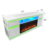 Burning Oak White Fire Place by New Era Innovations at Eve Furniture
