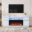 Burning Oak White Fire Place by New Era Innovations at Eve Furniture