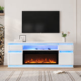 Burning Oak White Fire Place by New Era Innovations at Eve Furniture