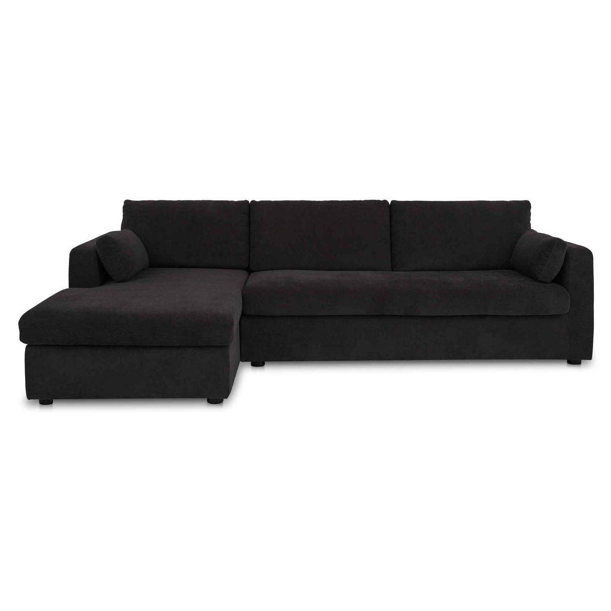 Burrow Black Sleeper Sectional With Left Storage Chaise