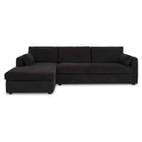 Burrow Black Sleeper Sectional With Left Storage Chaise