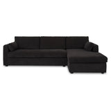 Burrow Black Sleeper Sectional With Right Storage Chaise by Moe's Home at Eve Furniture