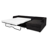 Burrow Black Sleeper Sectional With Right Storage Chaise by Moe's Home at Eve Furniture