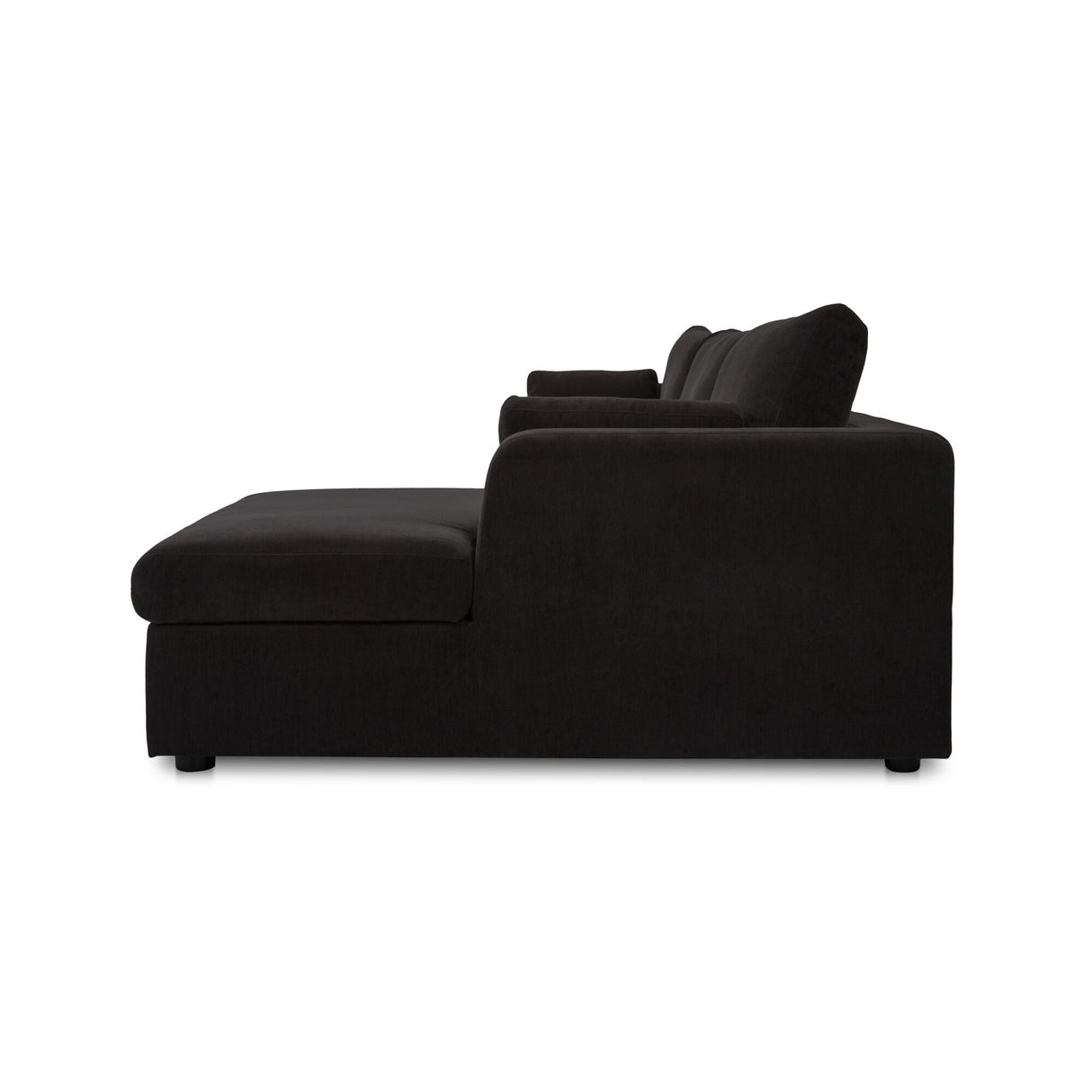 Burrow Black Sleeper Sectional With Right Storage Chaise by Moe's Home at Eve Furniture