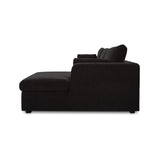 Burrow Black Sleeper Sectional With Right Storage Chaise by Moe's Home at Eve Furniture