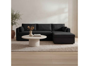 Burrow Black Sleeper Sectional With Right Storage Chaise by Moe's Home at Eve Furniture
