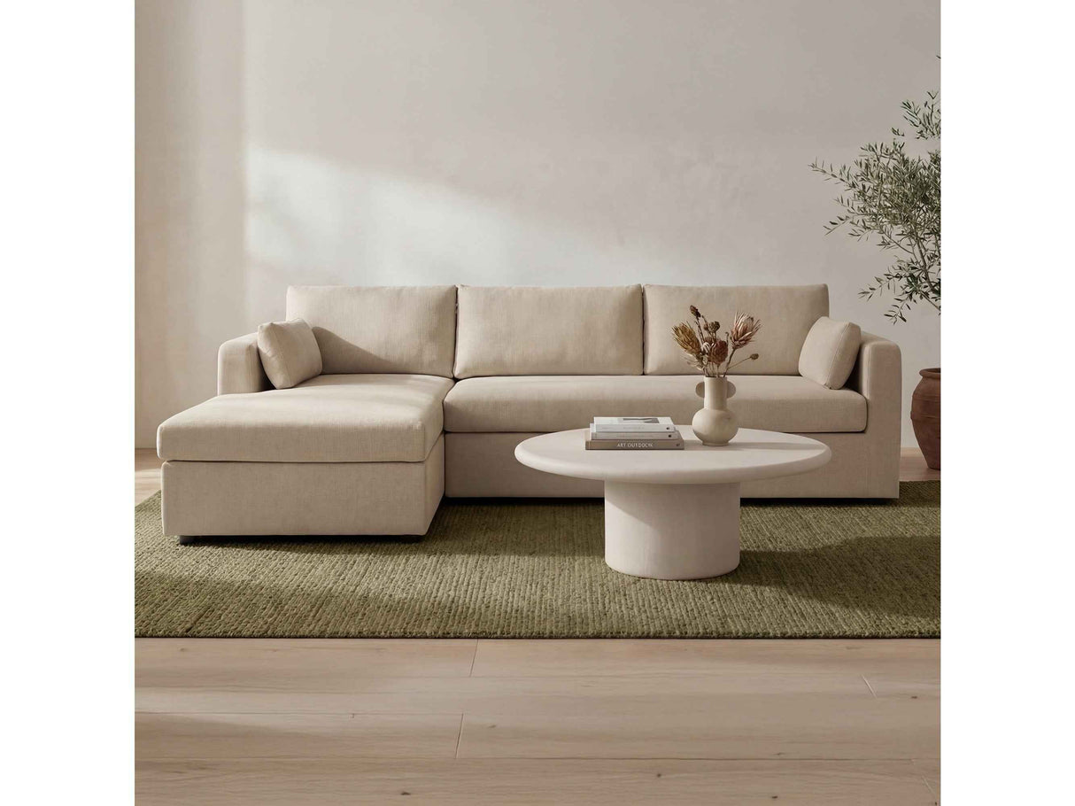 Burrow Sand Sleeper Sectional With Left Storage Chaise