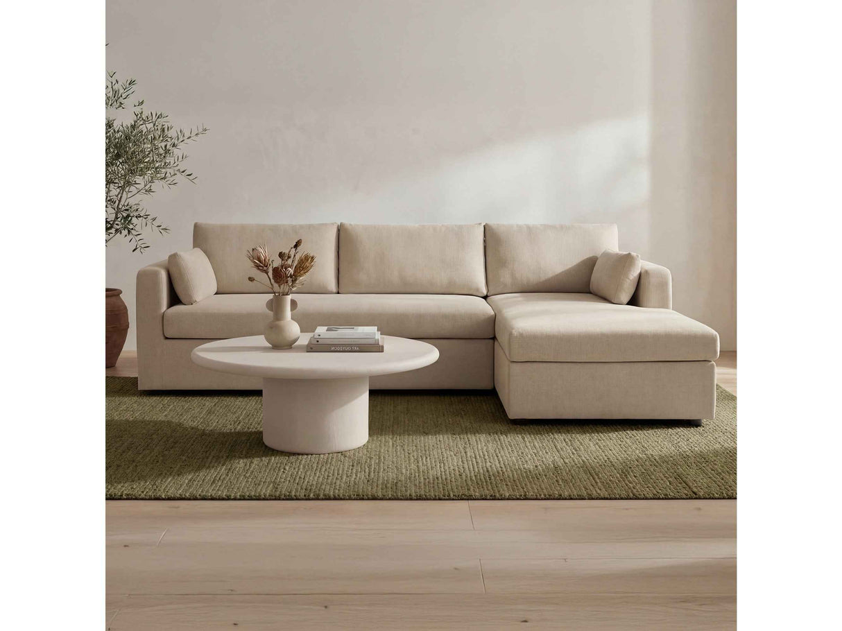 Burrow Sand Sleeper Sectional With Right Storage Chaise by Moe's Home at Eve Furniture