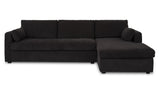 Burrow Sleeper Sectional With Storage Chaise Black by Moe's Home at Eve Furniture