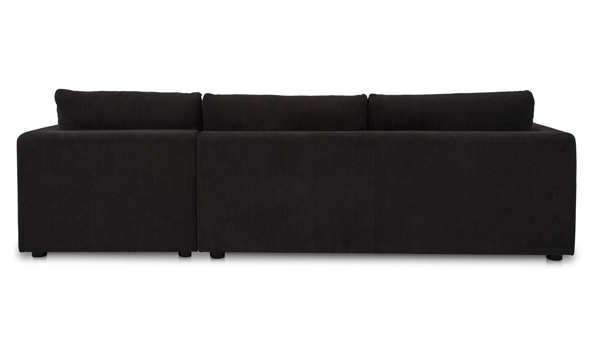 Burrow Sleeper Sectional With Storage Chaise Black by Moe's Home at Eve Furniture