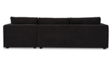 Burrow Sleeper Sectional With Storage Chaise Black by Moe's Home at Eve Furniture