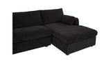 Burrow Sleeper Sectional With Storage Chaise Black by Moe's Home at Eve Furniture