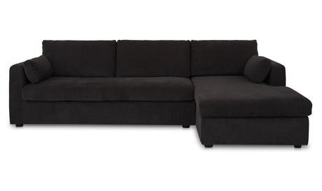 Burrow Sleeper Sectional With Storage Chaise Black by Moe's Home at Eve Furniture