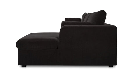 Burrow Sleeper Sectional With Storage Chaise Black by Moe's Home at Eve Furniture