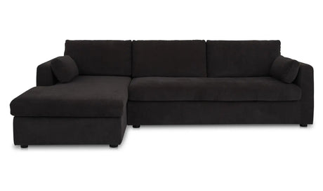 Burrow Sleeper Sectional With Storage Chaise Black by Moe's Home at Eve Furniture
