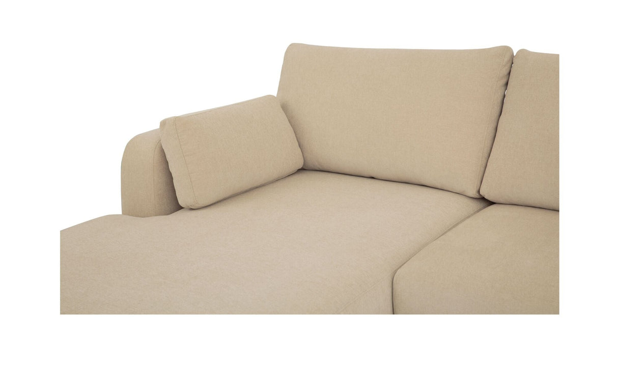 Burrow Sleeper Sectional With Storage Chaise Sand by Moe's Home at Eve Furniture