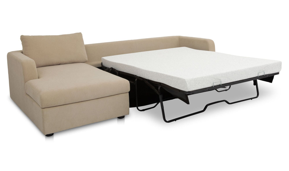 Burrow Sleeper Sectional With Storage Chaise Sand by Moe's Home at Eve Furniture