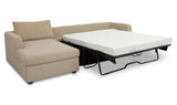 Burrow Sleeper Sectional With Storage Chaise Sand by Moe's Home at Eve Furniture