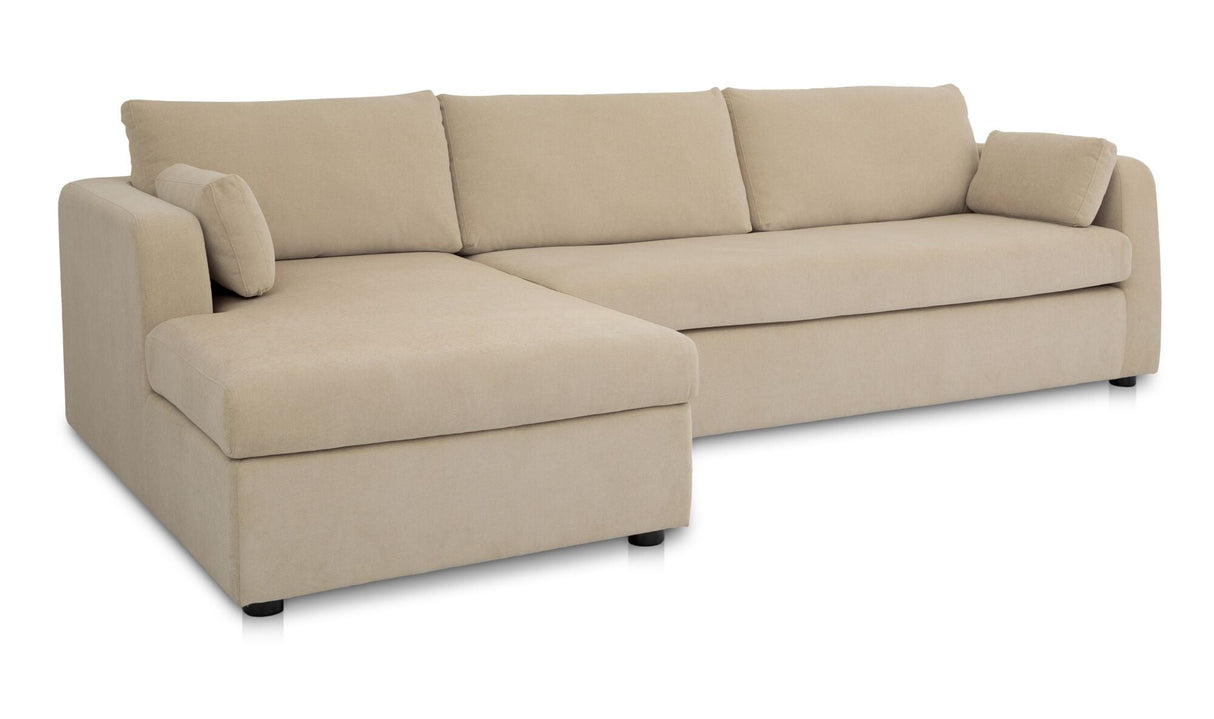 Burrow Sleeper Sectional With Storage Chaise Sand by Moe's Home at Eve Furniture
