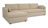 Burrow Sleeper Sectional With Storage Chaise Sand by Moe's Home at Eve Furniture