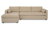 Burrow Sleeper Sectional With Storage Chaise Sand by Moe's Home at Eve Furniture