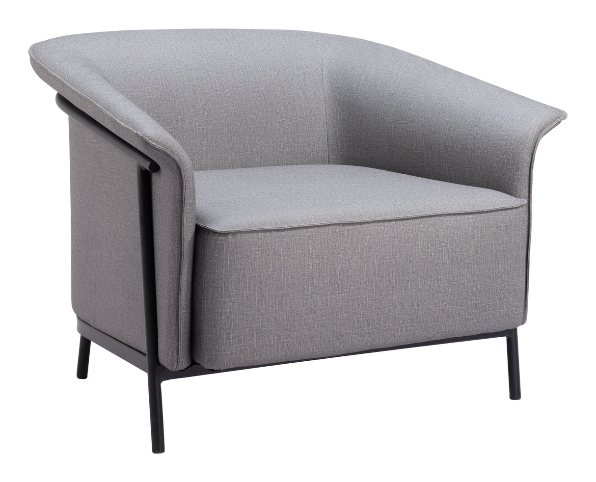 Burry Slate Gray Accent Chair by Zuomod at Eve Furniture