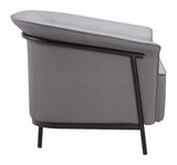 Burry Slate Gray Accent Chair by Zuomod at Eve Furniture
