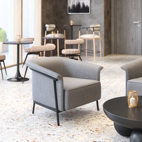 Burry Slate Gray Accent Chair by Zuomod at Eve Furniture