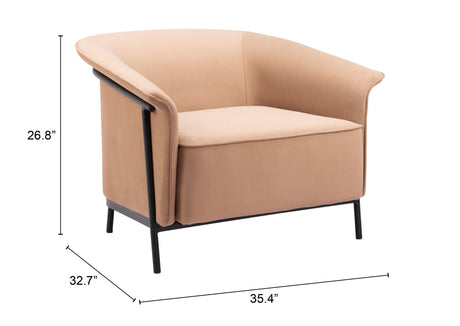 Burry Tan Accent Chair by Zuomod at Eve Furniture