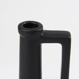 Burton 10.8H Small Matte Black Ceramic Jug Vase by Mercana at Eve Furniture