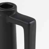 Burton 10.8H Small Matte Black Ceramic Jug Vase by Mercana at Eve Furniture