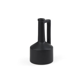 Burton 10.8H Small Matte Black Ceramic Jug Vase by Mercana at Eve Furniture