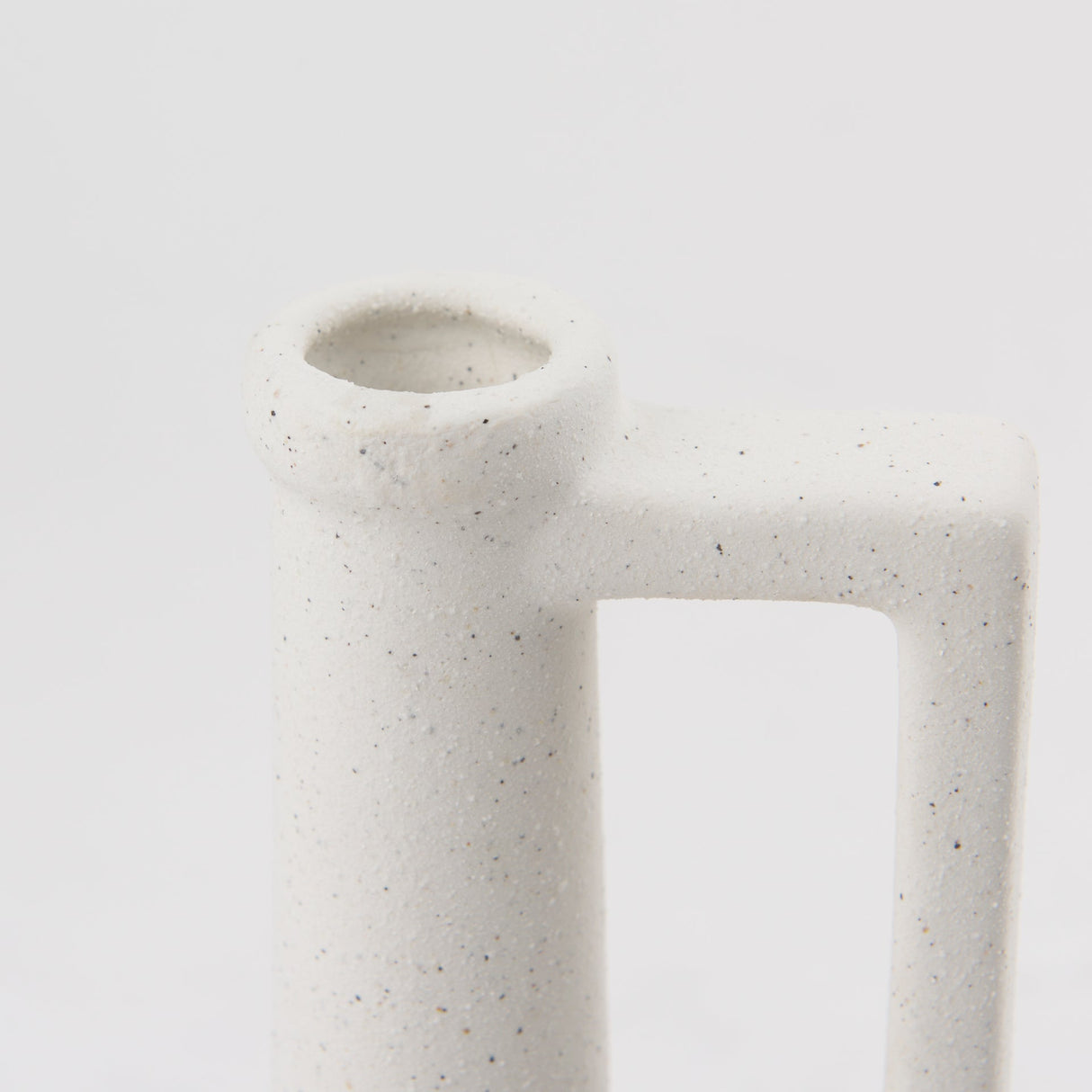 Burton 10.8H Small White Ceramic Jug Vase by Mercana at Eve Furniture