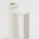 Burton 10.8H Small White Ceramic Jug Vase by Mercana at Eve Furniture