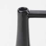 Burton 11.6H Medium Glossy and Matte Black Ceramic Jug Vase by Mercana at Eve Furniture