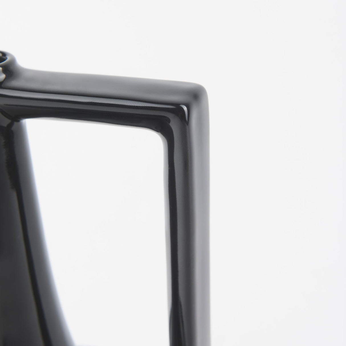 Burton 11.6H Medium Glossy and Matte Black Ceramic Jug Vase by Mercana at Eve Furniture