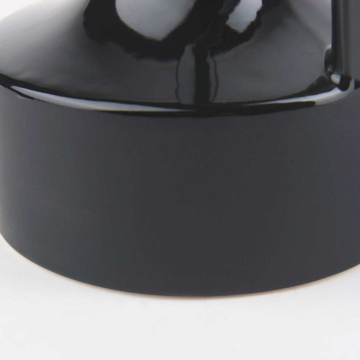 Burton 11.6H Medium Glossy and Matte Black Ceramic Jug Vase by Mercana at Eve Furniture