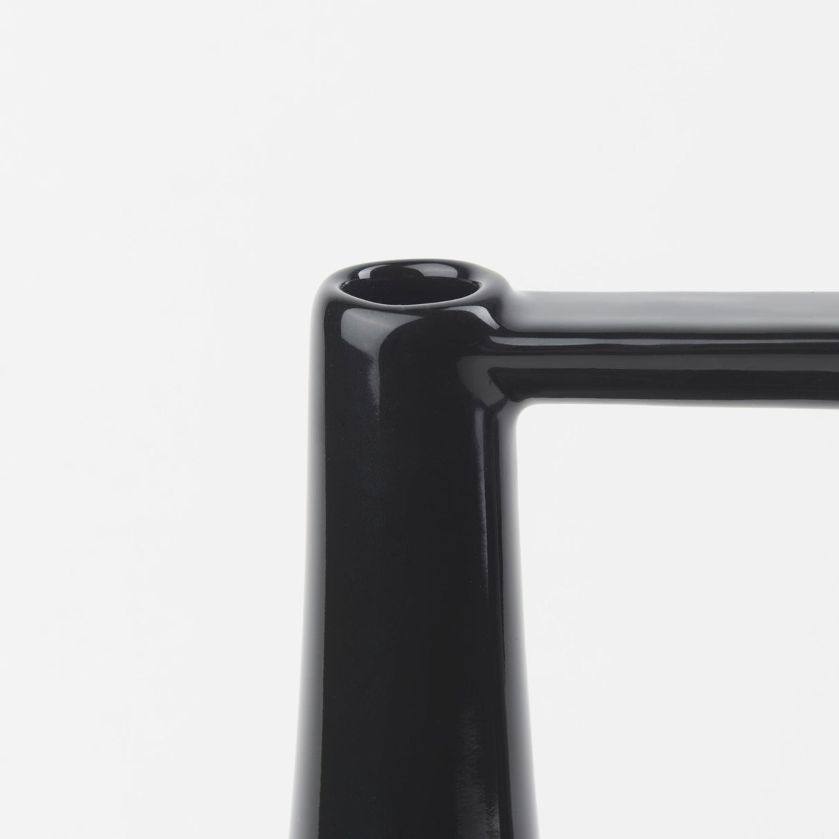 Burton 13.1H Large Glossy and Matte Black Ceramic Jug Vase by Mercana at Eve Furniture