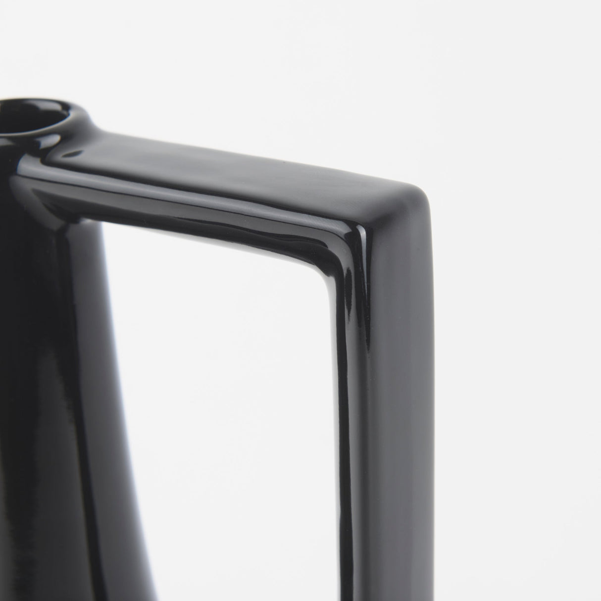 Burton 13.1H Large Glossy and Matte Black Ceramic Jug Vase by Mercana at Eve Furniture