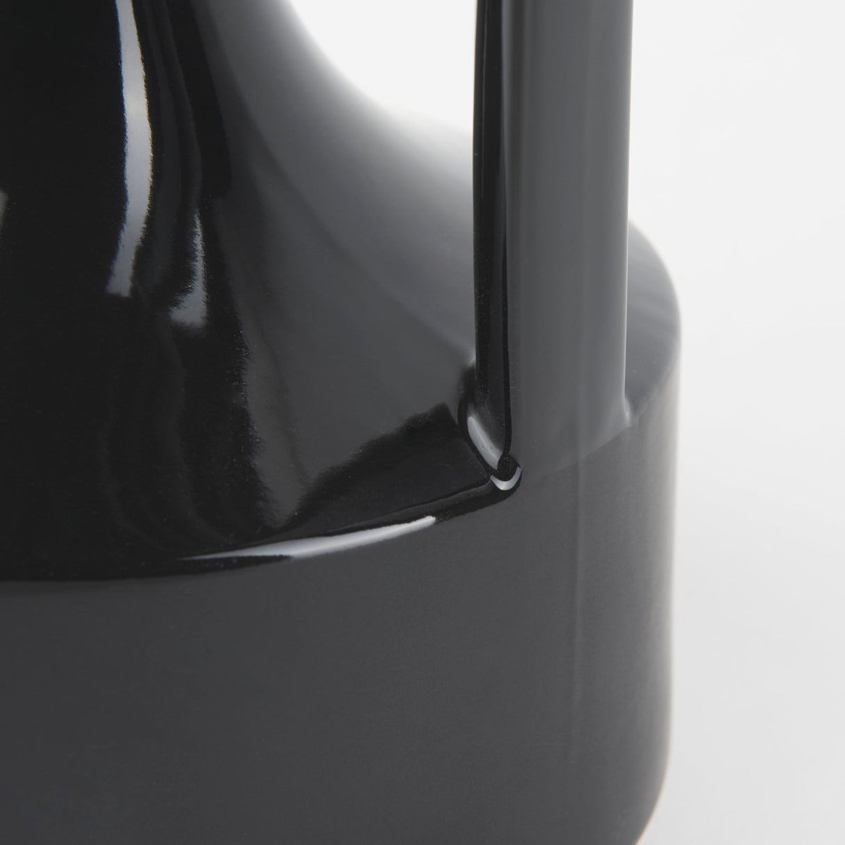 Burton 13.1H Large Glossy and Matte Black Ceramic Jug Vase by Mercana at Eve Furniture