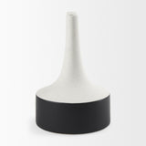Burton 13.1H Large White and Black Ceramic Jug Vase by Mercana at Eve Furniture
