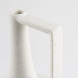 Burton 13.1H Large White and Black Ceramic Jug Vase by Mercana at Eve Furniture